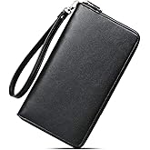 CLUCI Women Wallet Large PU Leather Wristlet Purse for Women RFID Blocking Zip Around Card Holder Ladies Travel Clutch | RFID, Bifold, Wristlet, Large