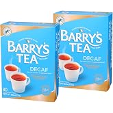 Barry's Tea 80ct Black Tea | Decaf | Imported Irish Tea | 2 Pack | Family Owned &amp; Operated | Recyclable Packaging | Compostable Tea Bags | Vegan | Gluten Free | Sugar Free | Dairy Free