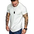 COOFANDY Men's Muscle T-Shirt Pleated Raglan Sleeve Bodybuilding Gym Tee Short Sleeve Fashion Workout Shirts Hipster Shirt