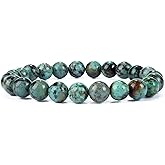 Cherry Tree Collection Tigers Eye Bracelets Plus Over 40 Other Stones – Gemstone Beads for Men & Women, Promotes Protection, Courage, Focus, Balance & Luck – Available in S, M, L with 8mm Round Beads