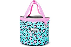Jeffers Expression Grooming Tote Caddy, Party Cheetah - Durable Ripstop Organizer with Pockets for Horse Grooming Tools - Easy Carry Nylon Straps, Compact Storage for Stable, Travel & Equine Supplies