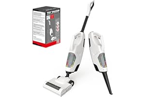 Toy Choi's 2-in-1 Kids Vacuum That Really Works - Toy Vacuum for Toddlers with Sound Effects, Pretend Play Kids Vacuum Cleaner, Household Housekeeping Toys for Boys Girls (White)