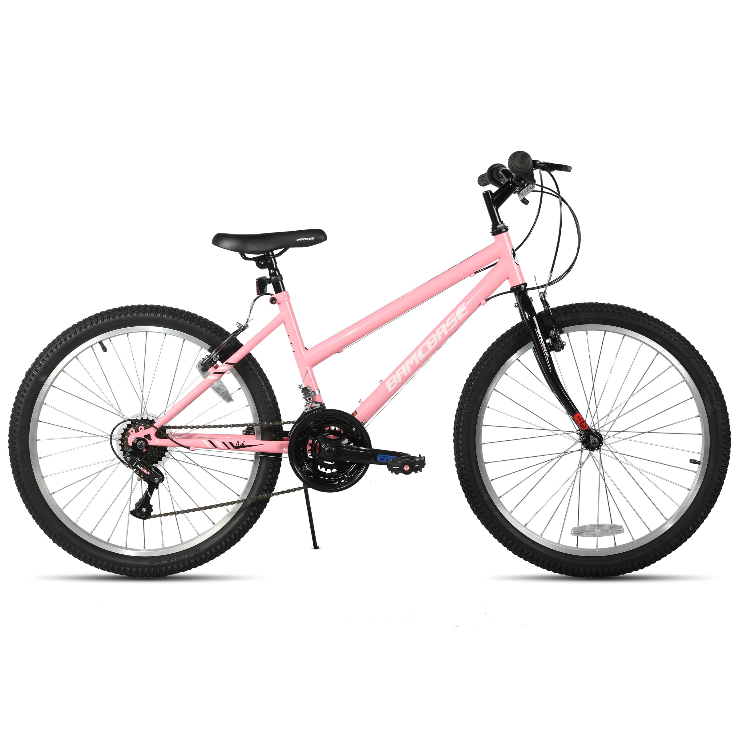 Photo 1 of **SCRAPES FROM TRANSPORT **HILAND Bamcbase Womens Mountain Bike, 26 Inch 18 Speeds Hybrid Commuter Bicycle for Adults, Sport Hardtail Trail MTB Pink