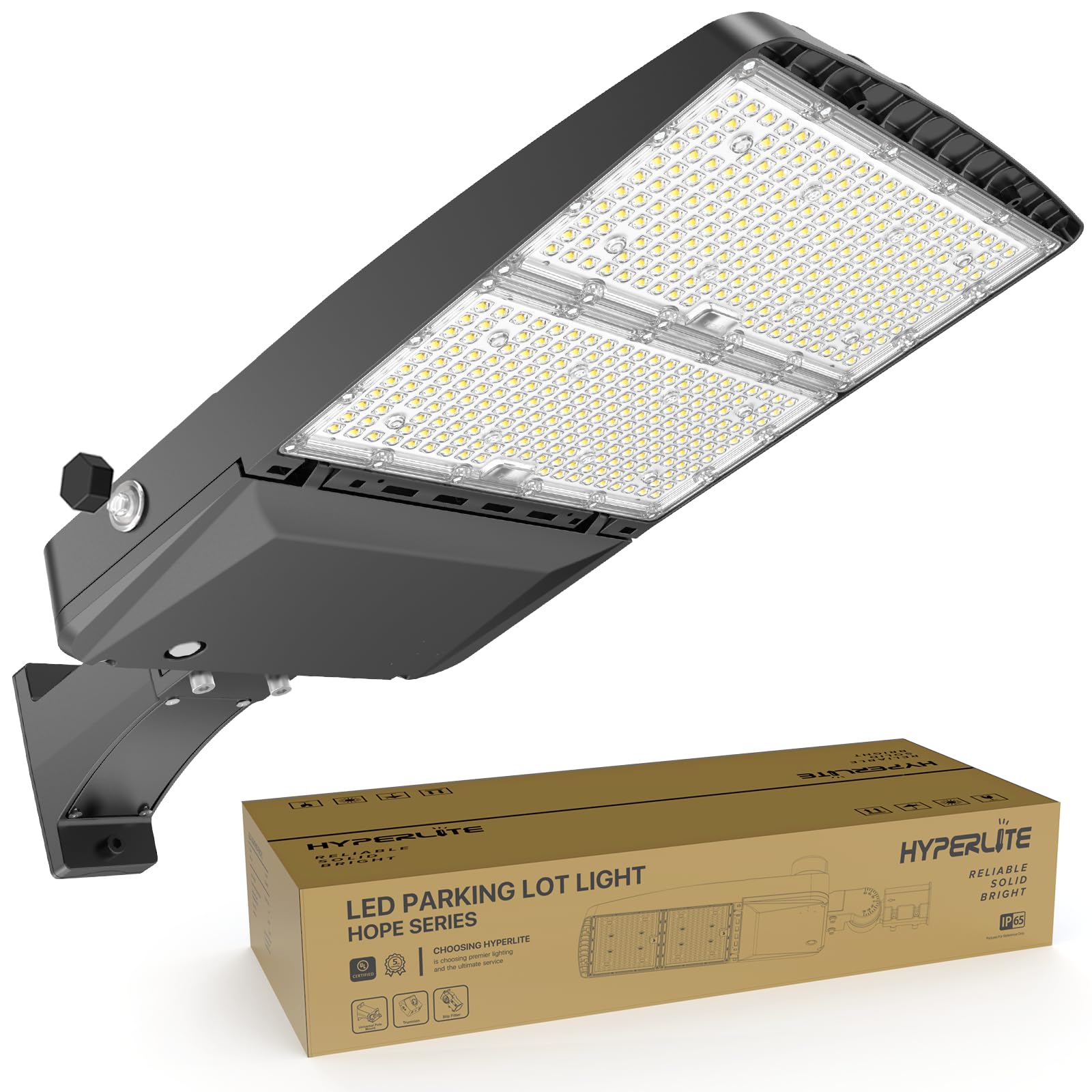 Photo 1 of (***FACTORY SEALED***gHYPERLITE LED Parking Lot Lights 300W LED Shoebox Light with Dusk to Dawn Photocell - 45000lm 5000K UL Certified IP65 LED Area Light for Court|Stadium|Parking Lot|Roadways