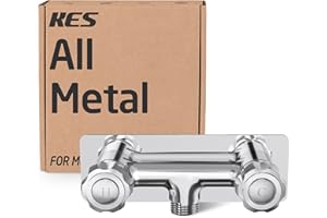 KES 4 Inch All Metal RV Shower Faucet, Leak-Proof Camper Shower Faucet Valve Diverter Replacement for Indoor and Outdoor Shower (Valve Body Only, Showerhead Not Included), Chrome, LG6105A-CH