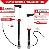 AMZOON Mini Bike Pump with Gauge, 27.5 cm, Presta/Schrader, 120 PSI view 2