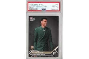 HOFSM.COM HALL OF FAME SPORTS MEMORABILIA Graded 2023 Topps Now Victor Wembanyama #D1 Draft Rookie RC Basketball Card PSA 10 Gem Mint