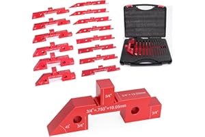Table Setup Blocks for Woodworking, 14pcs Aluminum Alloy Woodworking Tools Precision Set up Bars, Height, Depth, Angle & Fenc