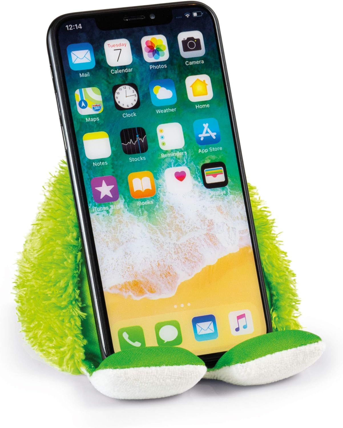 Gifts for Readers & Writers 2-in-1 Plusheez Mobile Phone Holder, Avocado - Image 3