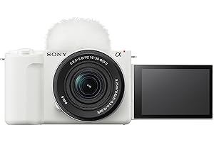 Sony Alpha ZVE10M2 APSC Mirrorless Interchangeable Lens Camera White with 16-50mm Zoom Lens Kit