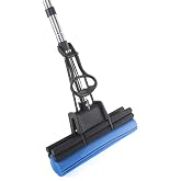 Kitchen + Home PVA Sponge Roller Mop - 11" Quadruple Roller All Purpose Floor Cleaner