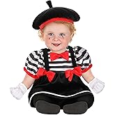 Infant's Premium Curious Mime Costume, Dress Set for Halloween