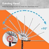 VonHaus Cordless Pole Hedge Trimmer 20V Long Reach 193-244cm view 6