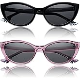 VIVIENFANG Polarized Cat Eye Sunglasses Womens Trendy 2026, Retro Narrow Cateye Sun Glasses UV Protection Small Shades VF2219