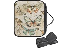 Fuojuvelie Crochet Hook Case Spacious Butterfly Crochet Bag Organizer with Web Pockets for Beginners Knitting Needle Case Effectiveness in Organizing Knitting Accessories (Bag Only)