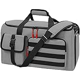 Garment Duffle Bags for Travel, HOMQUIET Convertible Garment Duffel Bag, All YKK Zippers Carry On Garment Bags, 2 in 1 Hanging Waterproof Suit Travel Bag with Shoe Compartment, for Men Women, Grey