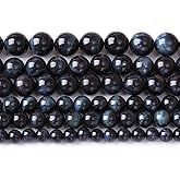 6mm 60PCS Natural Dark Blue Tiger Eye Stone Beads Semi Precious Loose Beads for Jewelry Making DIY Bracelet