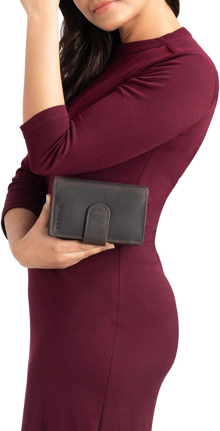 STILORD 'Tilda' Ladies RFID Leather Purse Vintage Wallet Large Credit Card Holder with Zipper Womens Coin Purse Genuine Leather - Image 3