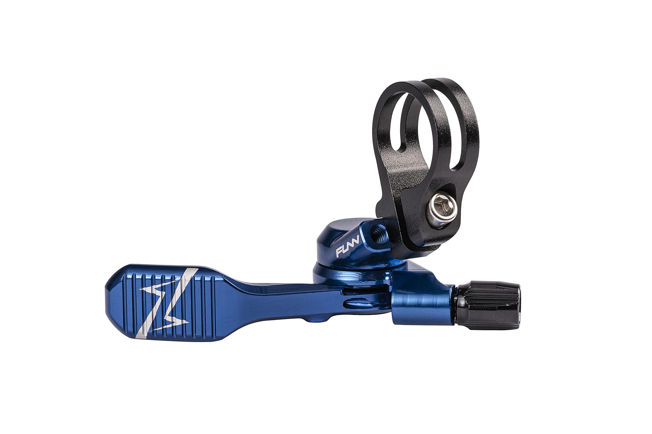 Funn UpDown Mountain Bike Dropper Seatpost 4 Way Mount CNC Remote Lever kit fits Both External and Internal Routing droppers, Smooth Action Easy-to-Use (Blue)