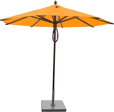 Amazon Com Greencorner Mahogany Octagon Patio Umbrella 9 Foot Sunflower Yellow Garden Outdoor