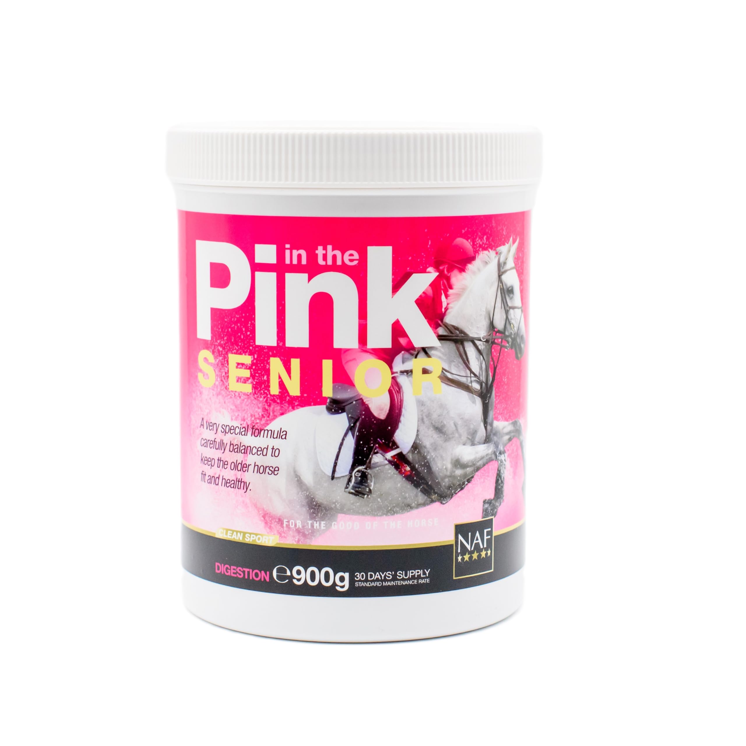 NAF In the Pink Senior 900g – Daily Nutritional Support for Older Horses – With Prebiotics, Antioxidants, Vitamins & Minerals – Supports Digestion, Vitality & Joint Comfort