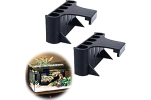 2pcs TOGJUSSAE Aquarium Plant Holder Fish Tank Plant Holder Top Hanging Plastic Aquatic Plant Cup - for Bamboo, Aquatic Plant, Indoor Decoration, Gifts (Rimmed)