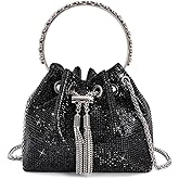 Sweetovo Bling Crystal Rhinestone Purse for Women Sparkly Clutch Handbag Crossbody Bag for Evening Wedding Party Prom