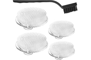 QWQKEFEUN Flower Frog,ikebana2 Exquisite Clear Plastic Three-Suction-Cup Flower Arrangement Holder＋Cleaning Brush，Used forflower Frogs for Arrangements vase 70mm / 2.76 Inch (White) (2PCS)
