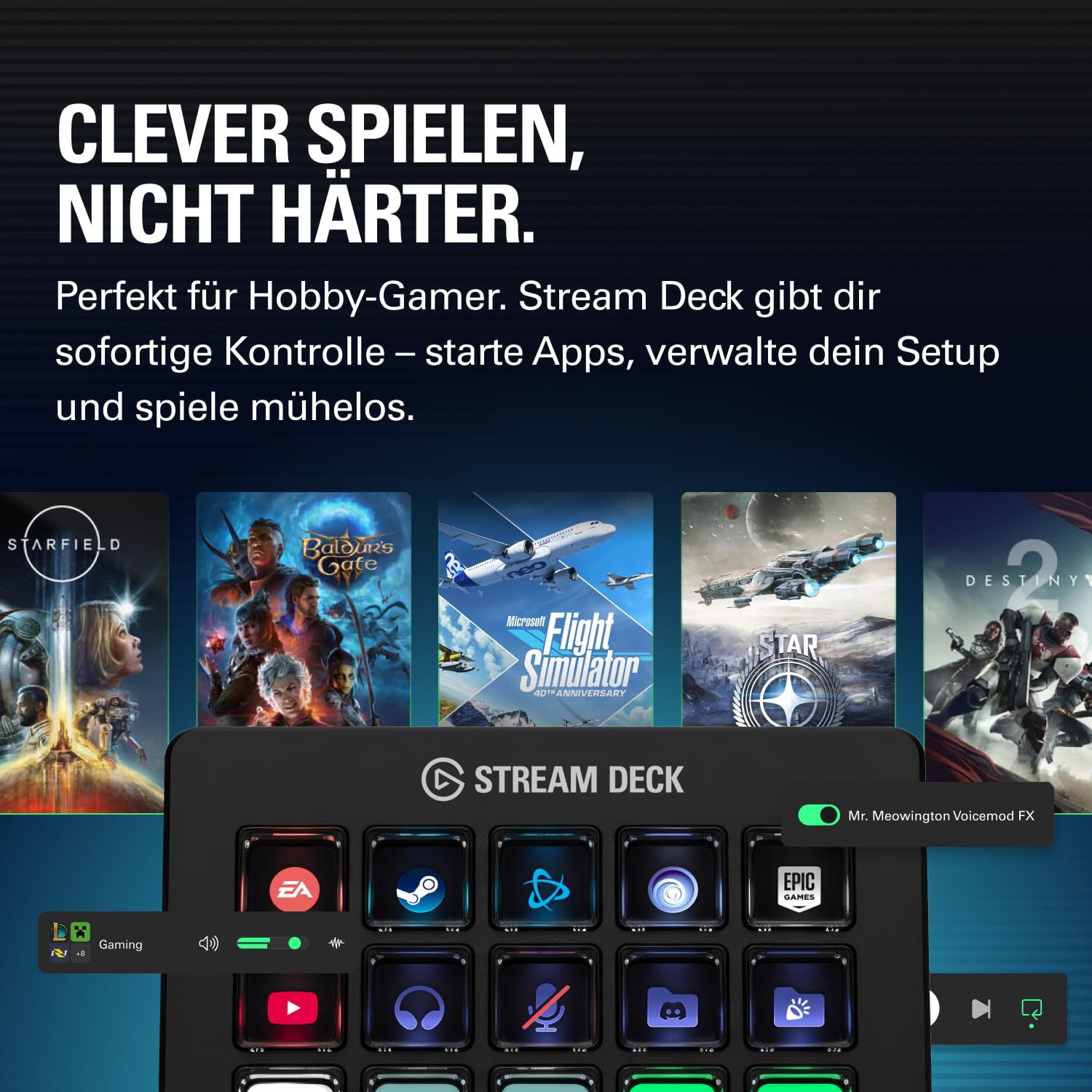 Elgato Stream Deck Scissor Keys – Workflow-Controller mit anpassbaren Makrotasten für OBS, Twitch, Discord, Teams, Photoshop und mehr: Windows 10, macOS 13 oder neuer 2