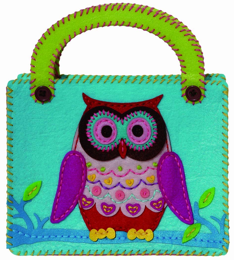 Kleiber Felt Owl Bag Craft Set, Blue