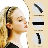 Hanyousheng 6 Pieces Metal Headbands Unisex Hair Hoop Set Black view 5