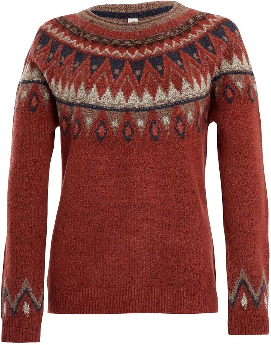 Weird Fish Liza Fair Isle Knit Jumper Chilli Red Size 14 Amazon.co.uk