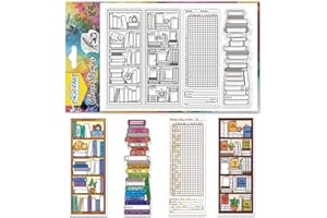 CHGCRAFT Bookcase Clear Stamps Reading Records Transparent Stamps Puppy Silicone Clear Stamp Seals for DIY Scrapbooking Photo Album Decoration, 4.3x6.3 inch