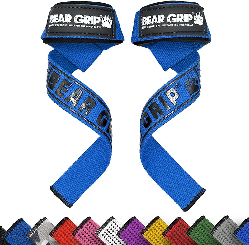 Bear Grip Straps Premium Neoprene Padded Heavy Duty 21in Cotton