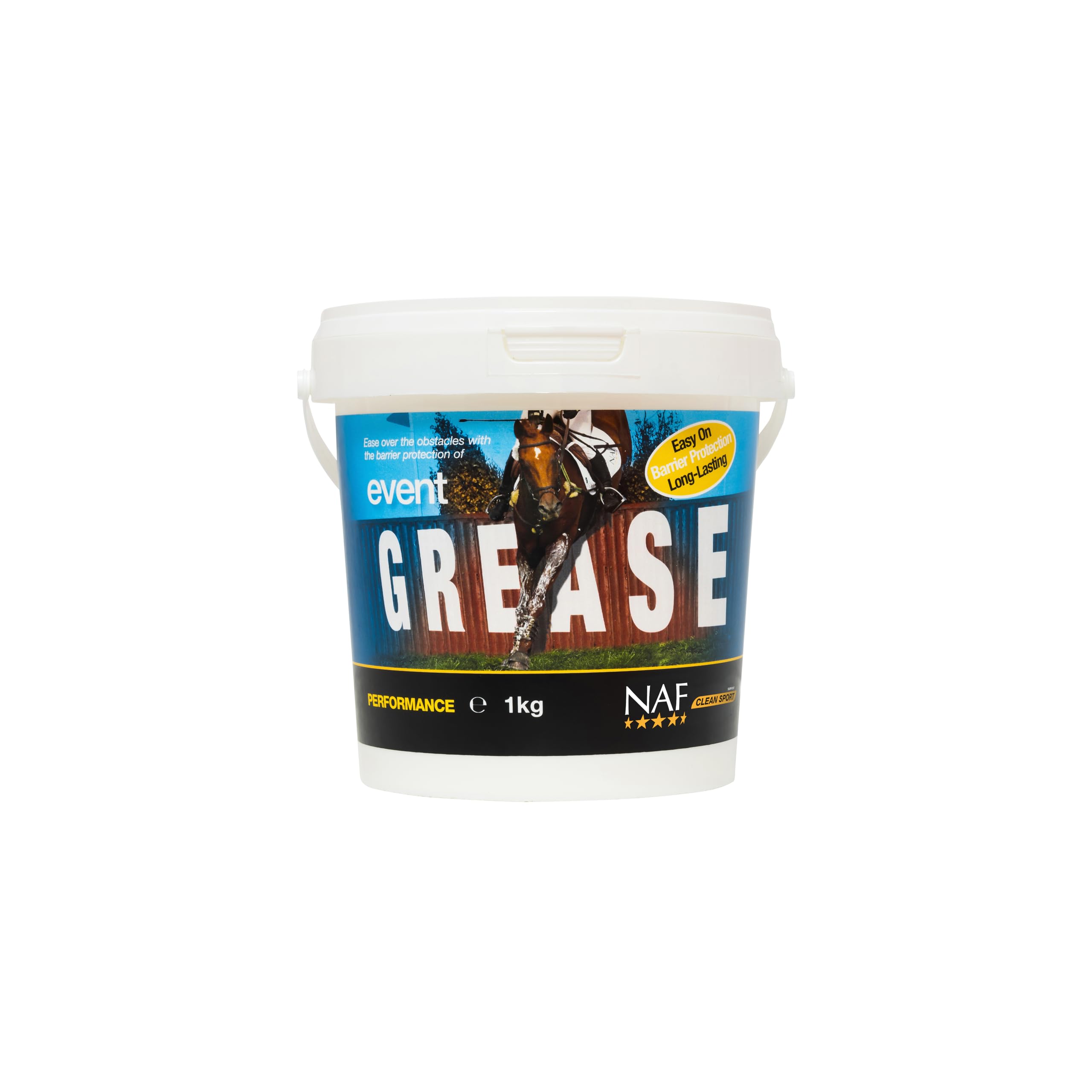 NAF Event Grease 1kg – Long-Lasting Protective Barrier for Horses – Ideal for Cross Country & Eventing – Water-Resistant Formula for Knock & Brush Protection – Easy to Apply