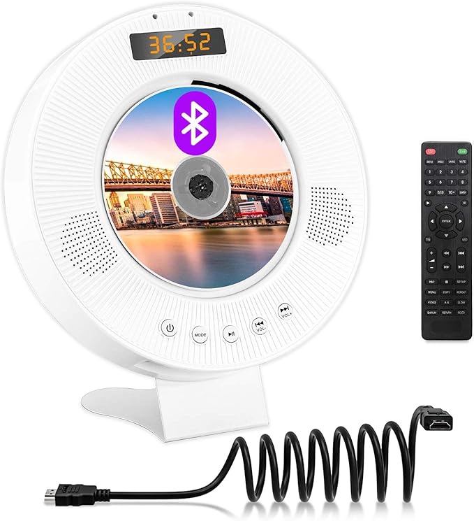 Amazon.com: Jinhoo DVD CD Player with Bluetooth, Wall Mountable DVD CD