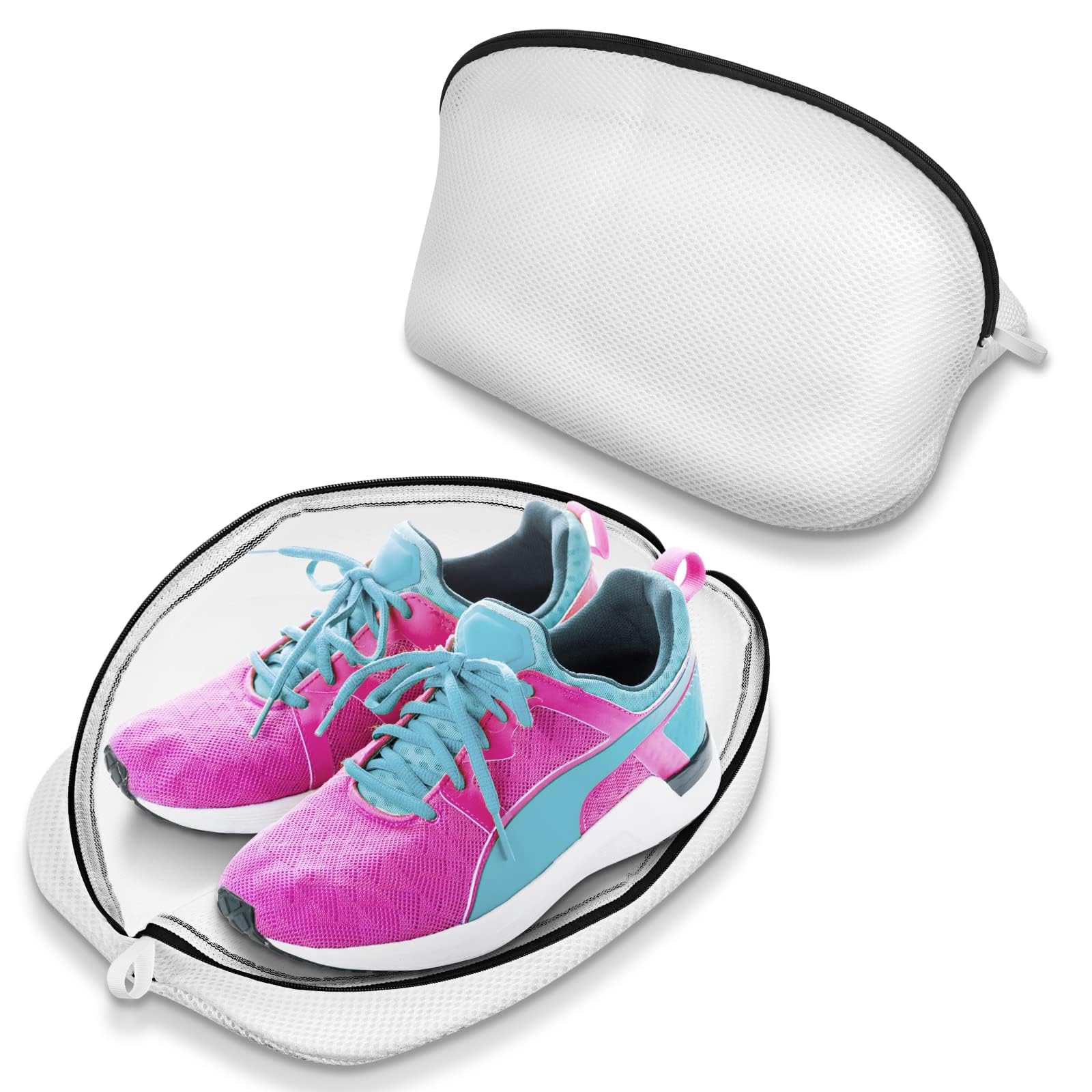 Flintronic Shoes Wash Bags, 4pcs Mesh Laundry Bags with Durable Zips, Premium Laundry Bag For Shoes/Trainers For Washing Machine, Storage Bag for Shoes and Clothing, for Sneakers, Socks, Bras — image 1