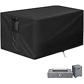 Velfree Fire Pit Cover Rectangle,56 Inch Rectangular Firepit Covers,Waterproof Gas Fire Pit Table Cover - 56 x 27 x 15 Inch