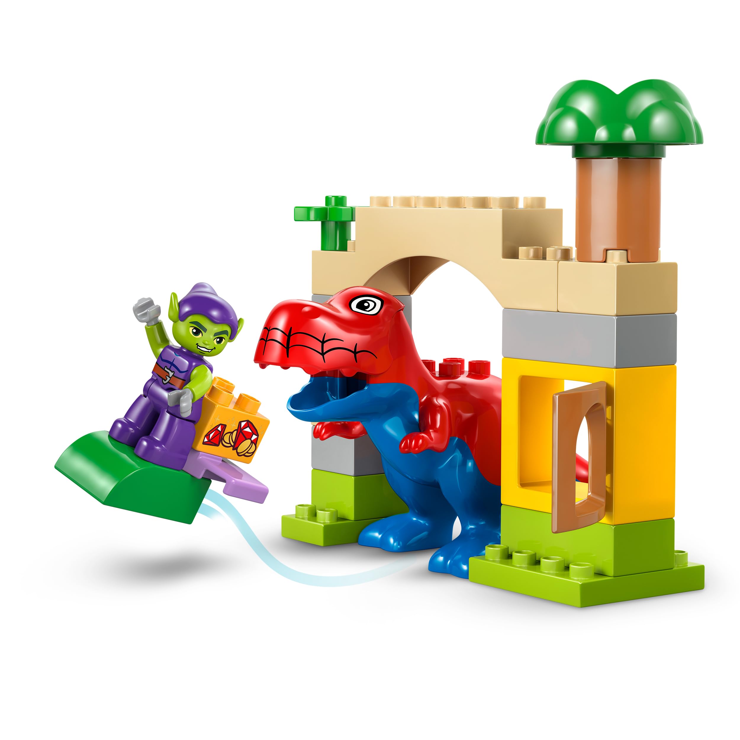 LEGO DUPLO | Spidey-Rex vs. Green Goblin - Feinmotorik Spielzeug für Kleinkinder - 2 Figuren inkl. Spidey-T-Rex - Superhelden Geschenk für Jungen ab 2 Jahren - 10463 4