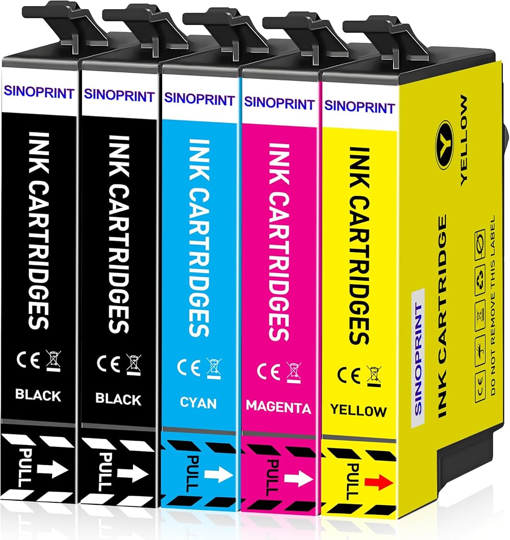 SINOPRINT 405XL Ink Cartridges 5-Pack for Epson WorkForce Pro WF-3820 3830 4820