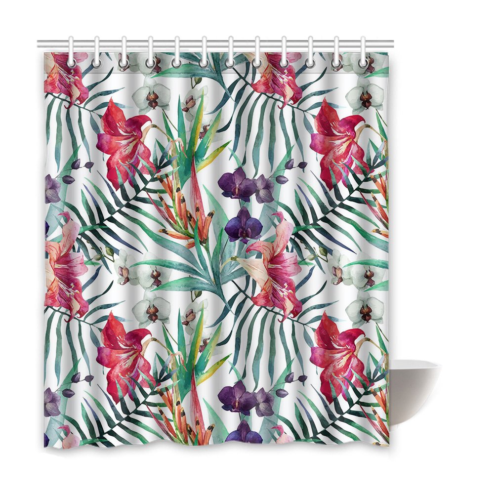 Amazon Com Shower Curtains Hawaiian Bathroom Curtains With