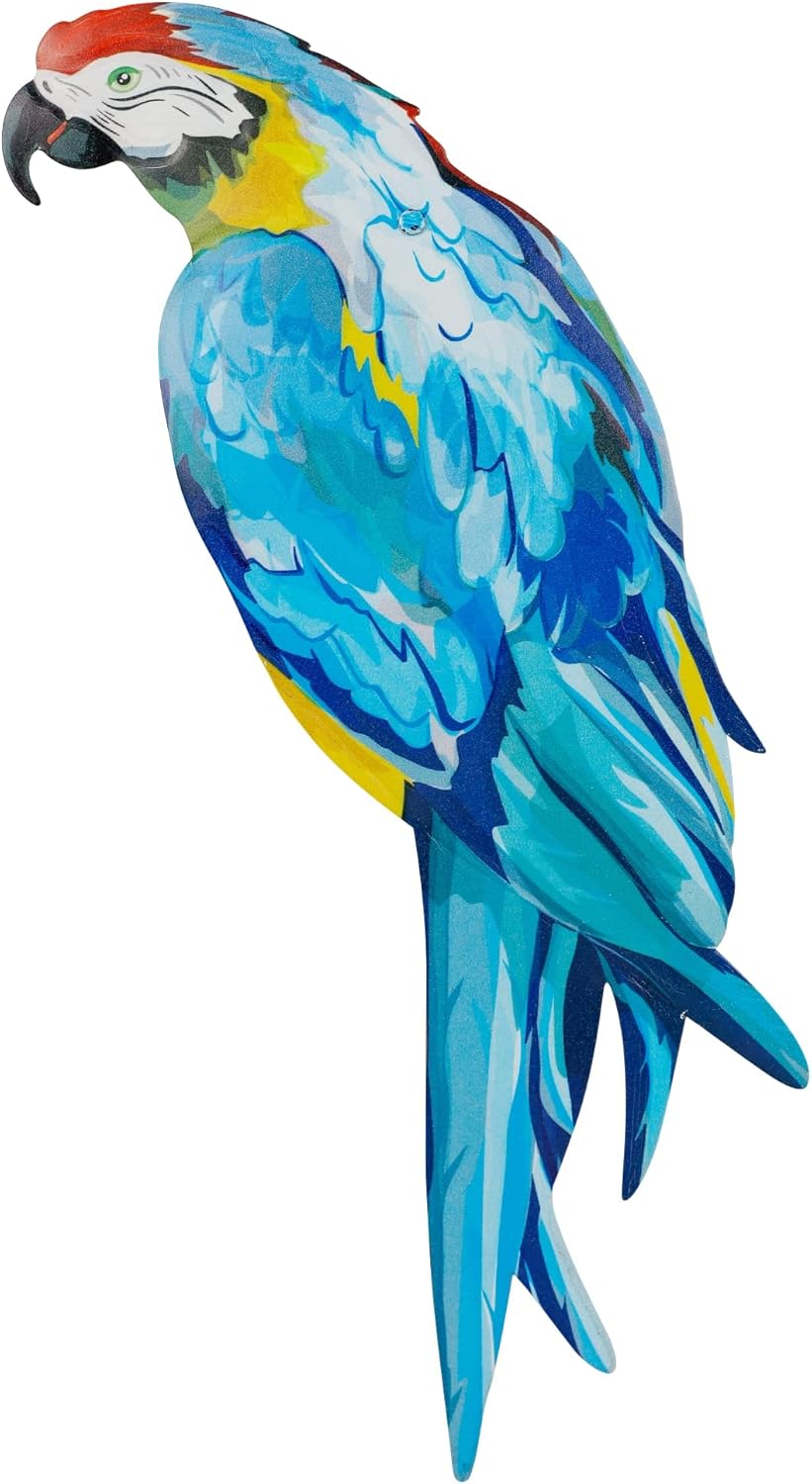 Plaques & Wall Art - Adroiteet Metal Parrot Wall Decor, 14.5