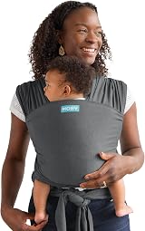 Moby Wrap Element Baby Sling Carrier Asphalt 8-33 lbs 16.5 ft