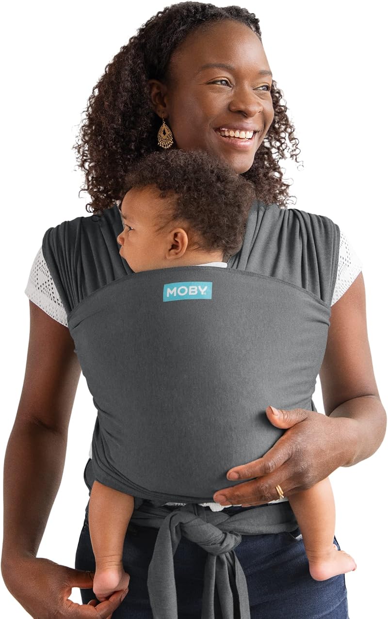 Moby Wrap Element Baby Sling Carrier Asphalt 8-33 lbs 16.5 ft