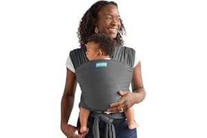 Moby Wrap Baby Carrier | Element | Baby Wrap Carrier for Newborns & Infants | #1 Baby Wrap | Baby Gift | Keeps Baby Safe & Secure | Adjustable for All Body Types | Perfect for Mom & Dad | Asphalt