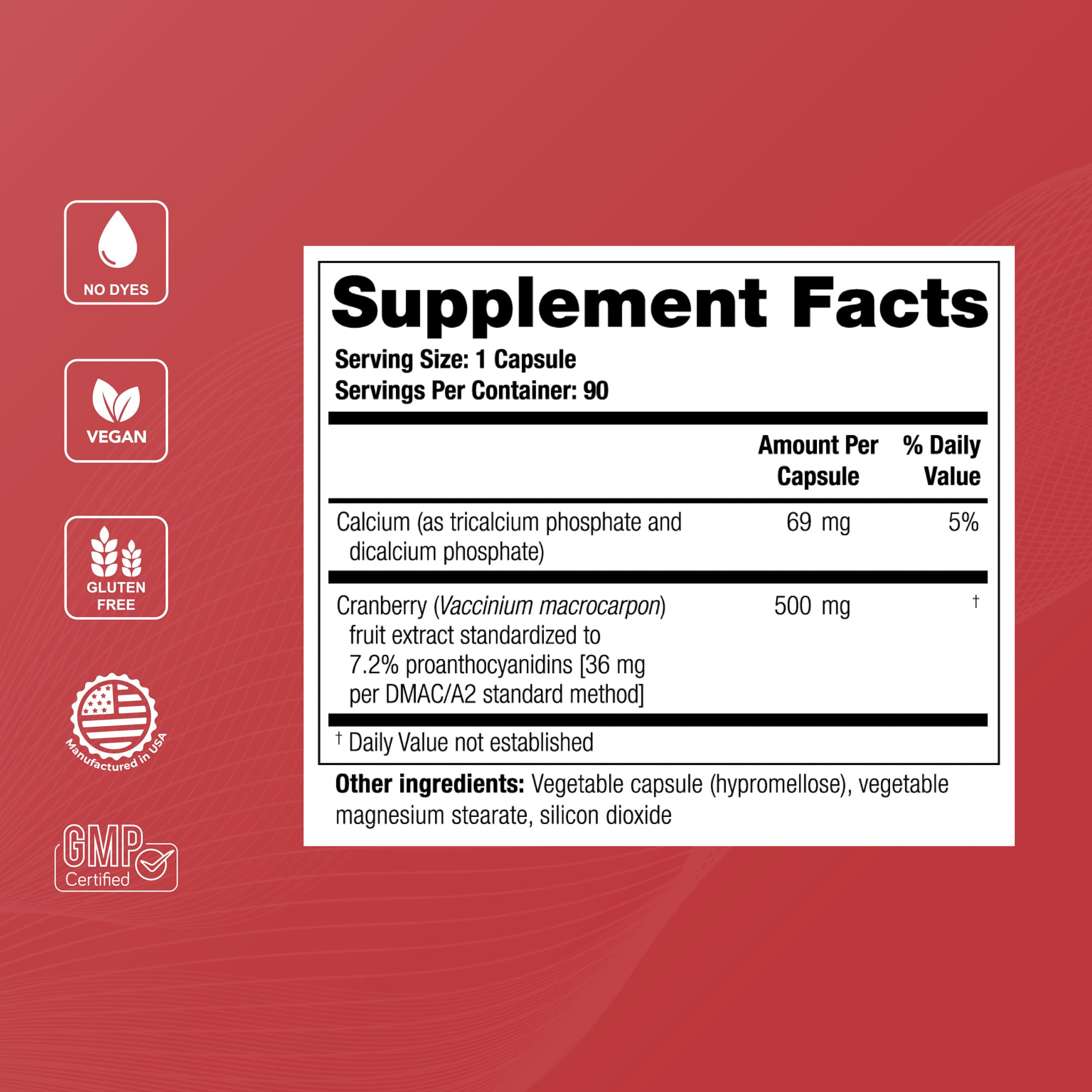 Theralogix TheraCran One Cranberry Capsules - 90-Day Supply - Supplement for Men & Women - to Support Urinary Tract Health* - 36mg Soluble PACs per Capsule - NSF Certified, 90 Count (Pack of 1)