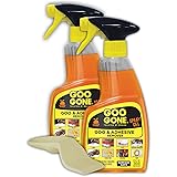 Goo Gone Adhesive Remover Spray Gel - 2 Pack and Sticker Lifter - Removes Chewing Gum Grease Tar Stickers Labels Tape Residue