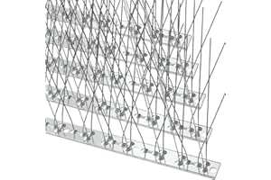 multiwins Bird Spikes with Stainless Steel Base, 10.7 Feet(3.25m) Durable Bird Spikes Deterrent, Bird Spikes for Outside to Keep Birds/Pigeon/Squirrel/Racoon/Cat Away