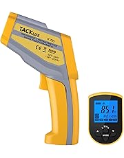 Termometro Digitale Tacklife IT-T05 Termometro a 2 Laser Tester Professionale Misuratore di Temperatura -50 ℃ ~ 550 ℃ Emissività Regolabile Misura DIF/MAX/MIN/AVG