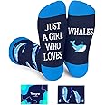 HAPPYPOP Whale Gifts for Women Girls - Crazy Whale Socks Ocean Gifts, Sea Animal Socks for Teens